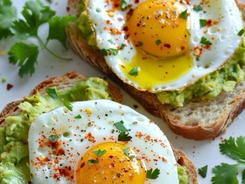 Avocado & eggs on toast