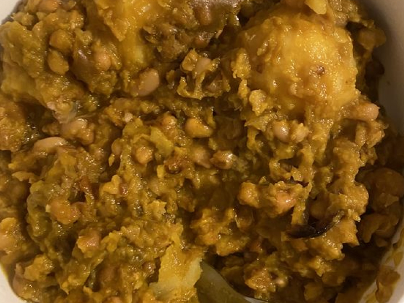 Beans & sweet potato