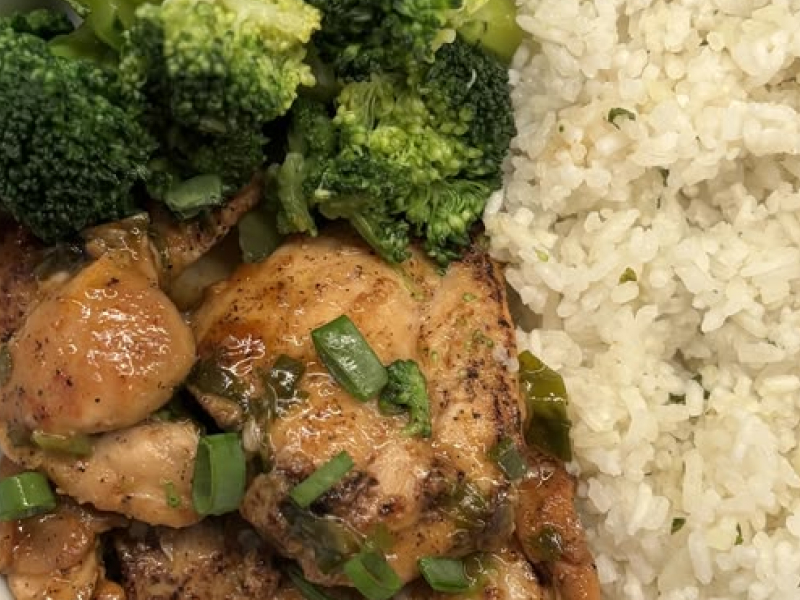 Chicken, rice & broccoli