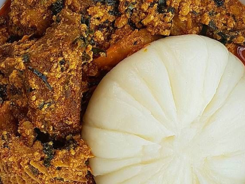 Egusi soup & pounded yam