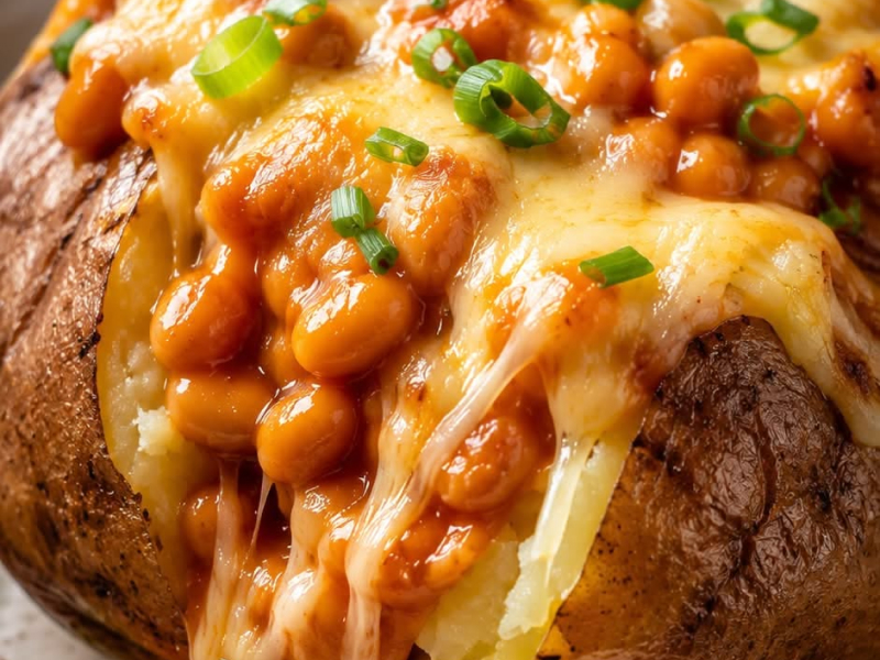 Jacket potato with baked beans